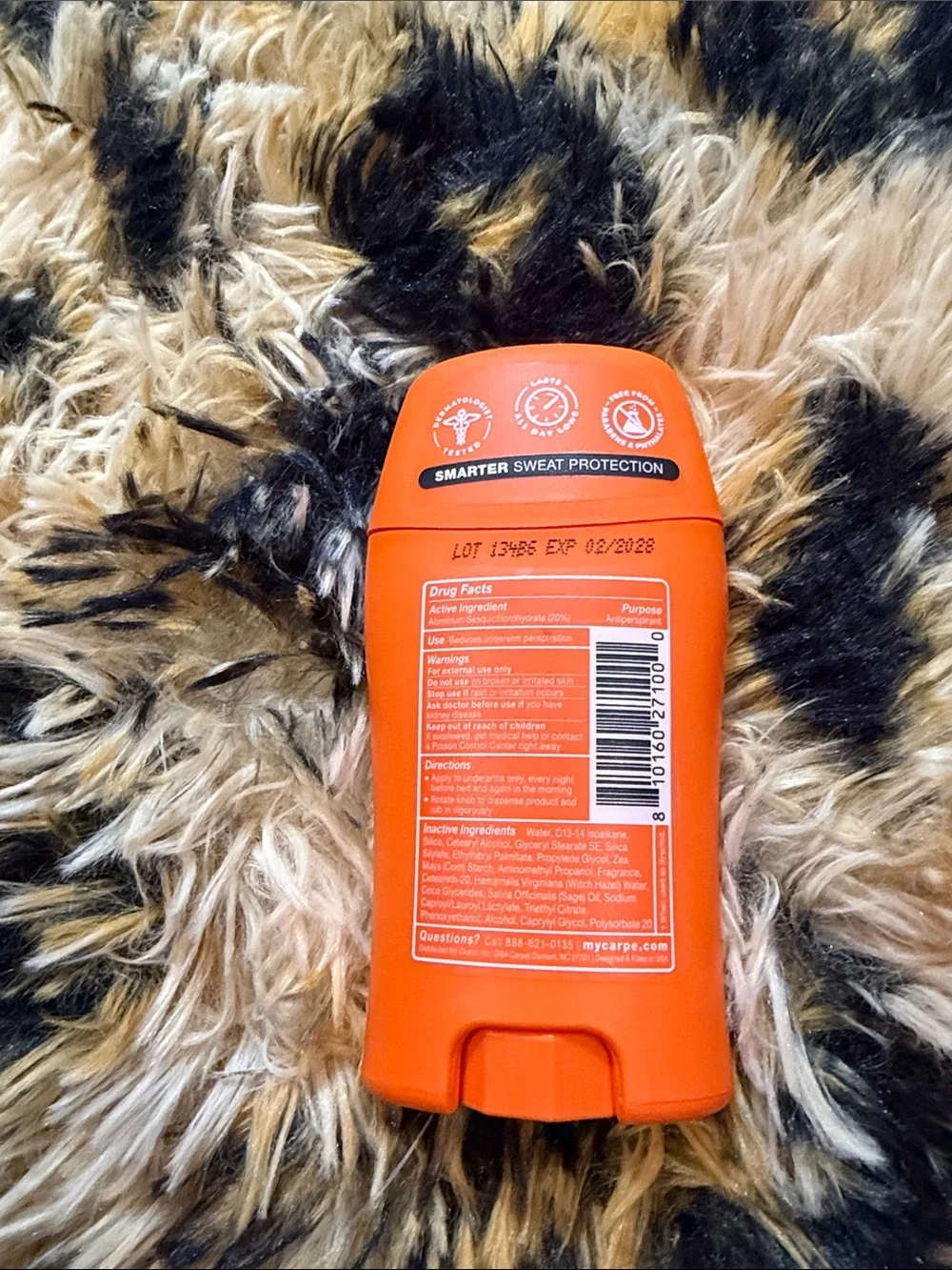 Carpe Bourbon Pepper Antiperspirant Deodorant - Orange